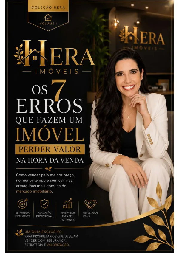 Capa do e-book &ldquo;Os 7 Erros que Fazem um Imóvel Perder Valor&rdquo;, volume 01 da Biblioteca Hera