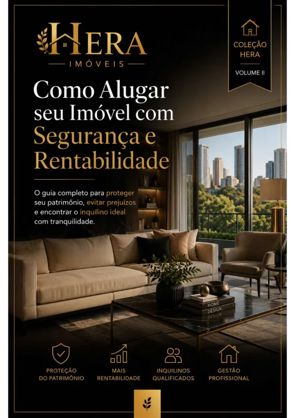 Capa do e-book &ldquo;Como Alugar seu Imóvel com Segurança e Rentabilidade&rdquo;, volume 02 da Biblioteca Hera