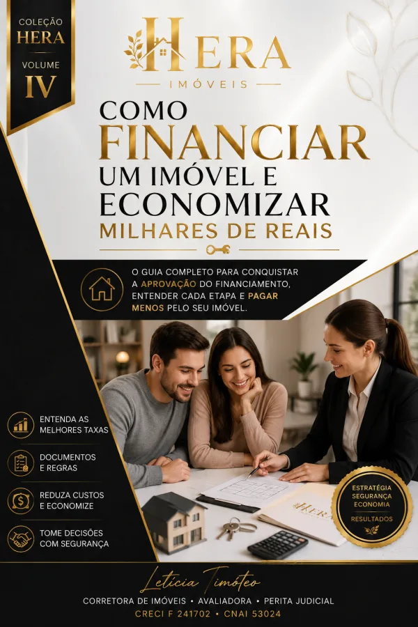 Capa do e-book &ldquo;Como Financiar um Imóvel e Economizar Milhares de Reais&rdquo;, volume 04 da Biblioteca Hera