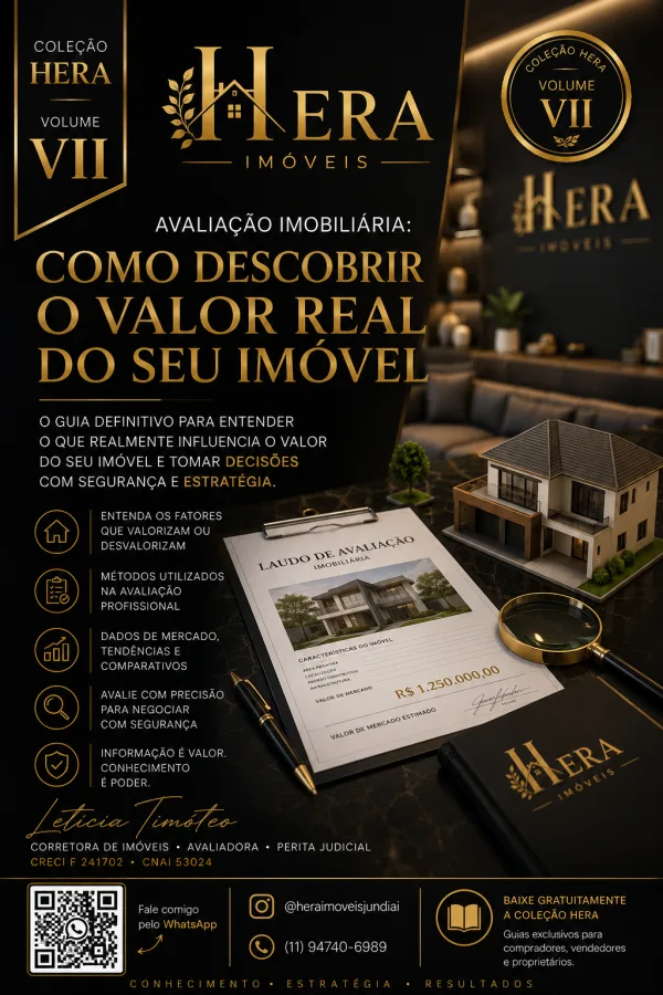 Capa do e-book &ldquo;Avaliação Imobiliária: Como Descobrir o Valor Real do Seu Imóvel&rdquo;, volume 07 da Biblioteca Hera
